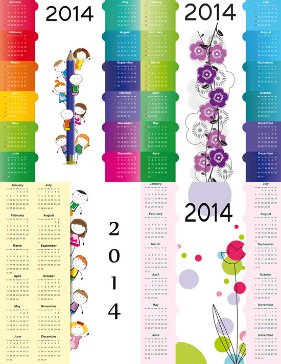 2014年日历设计