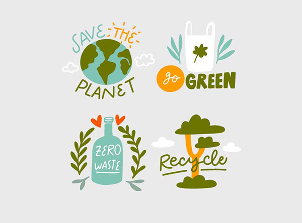 绿色环保环保徽章
