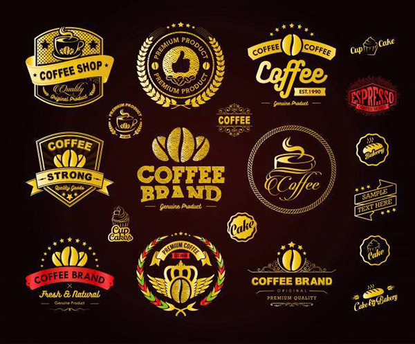 金色咖啡标志