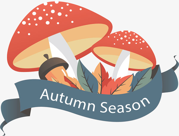 秋季卡通蘑菇