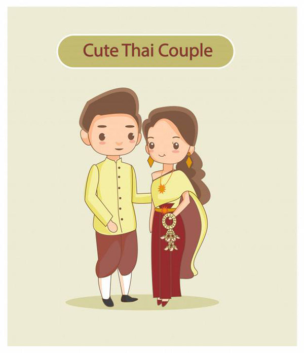 可爱的泰国情侣