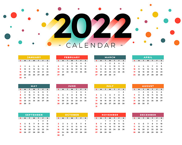 2022炫彩日历