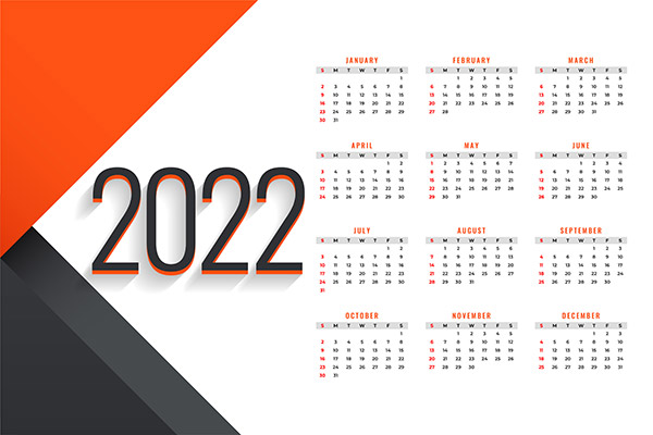 2022新年日历模板