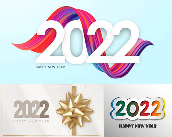 创意2022新年立体字
