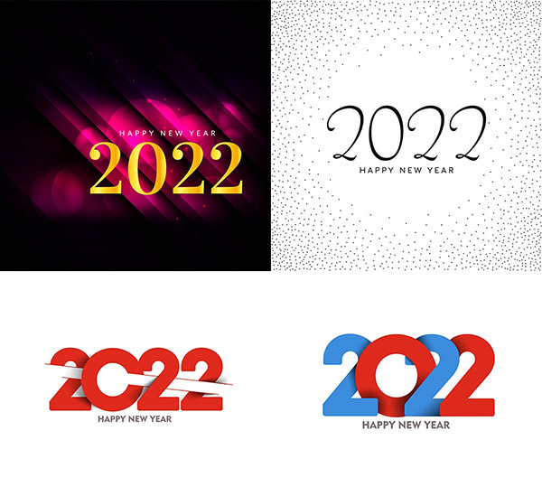 创意2022新年数字
