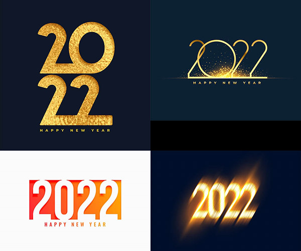 创意2022新年数字