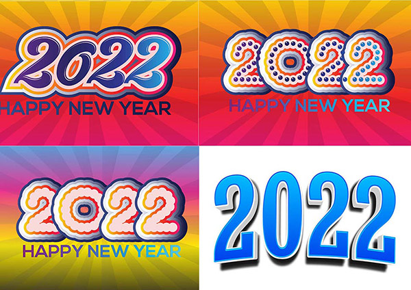 新年2022描边字
