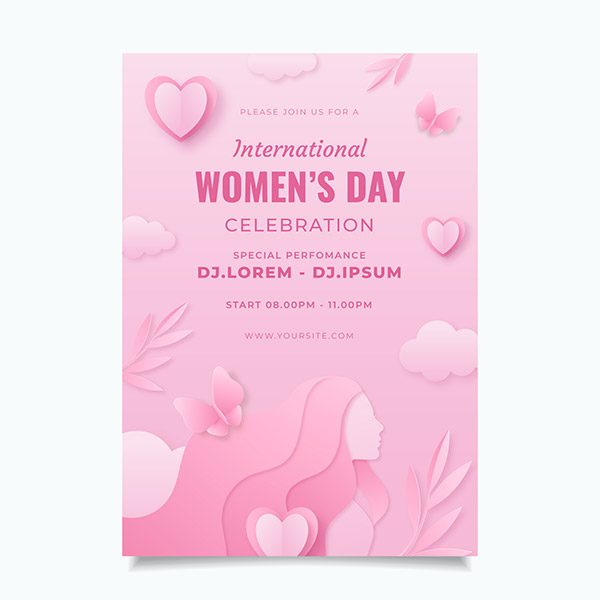 粉色妇女节海报