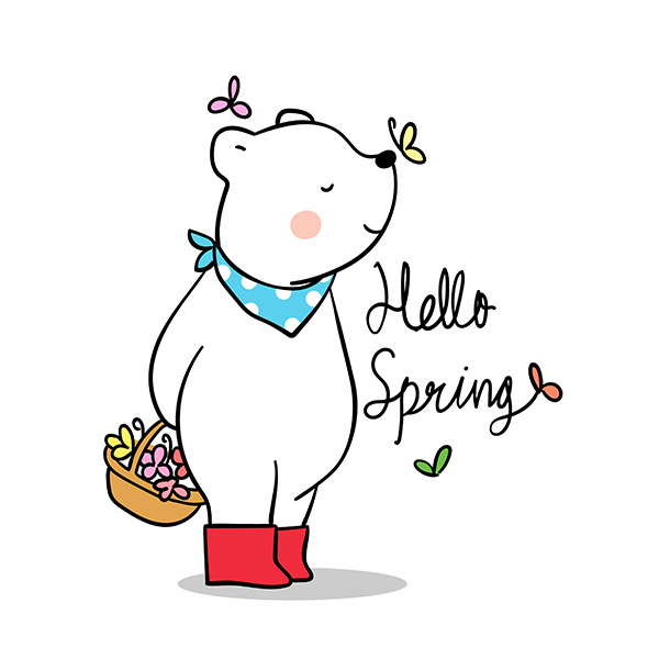 白熊你好春天