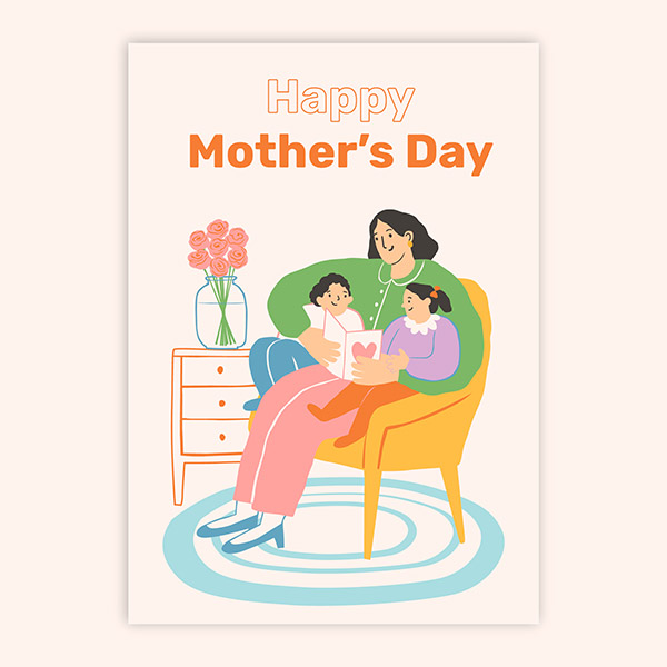 母亲节快乐矢量海报