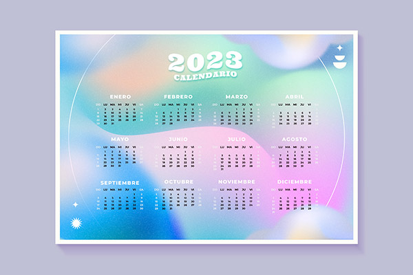 2023幻彩日历模板