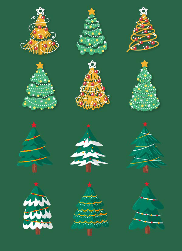 圣诞树矢量设计