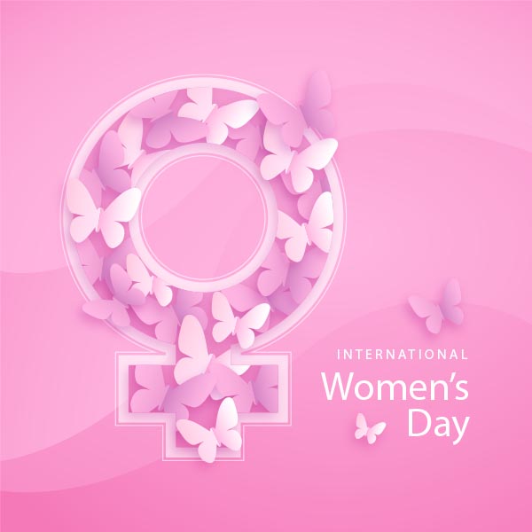 国际妇女节矢量插图