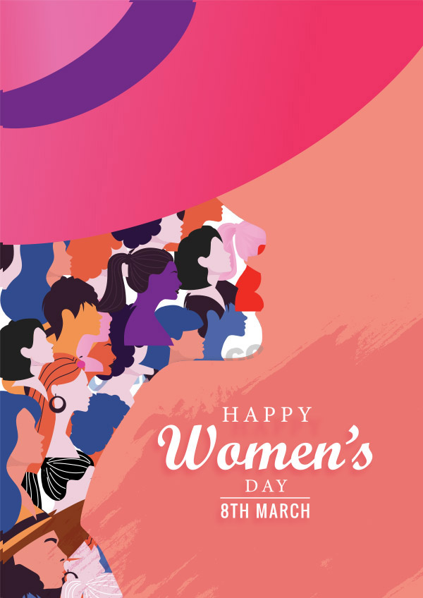 妇女节快乐插图海报