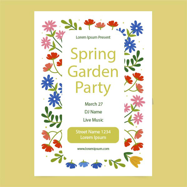 春季花园派对海报