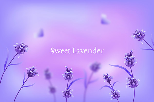 淡紫色花卉矢量背景