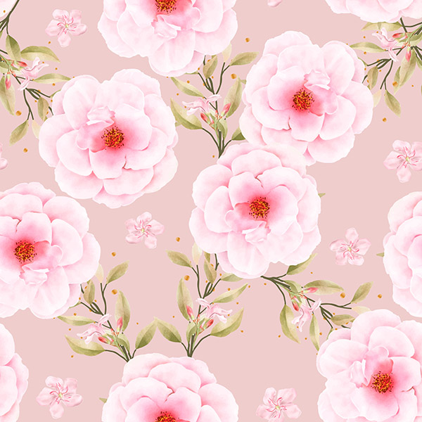 粉色水彩花卉背景
