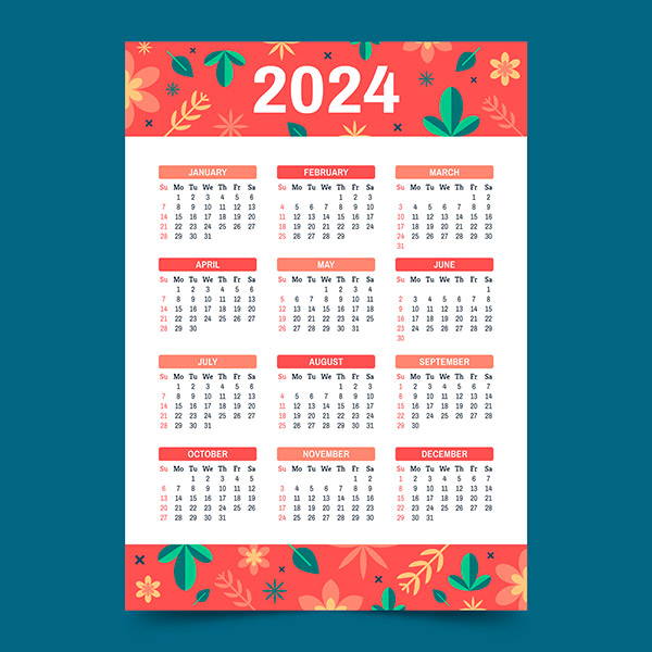 2024花卉装饰日历