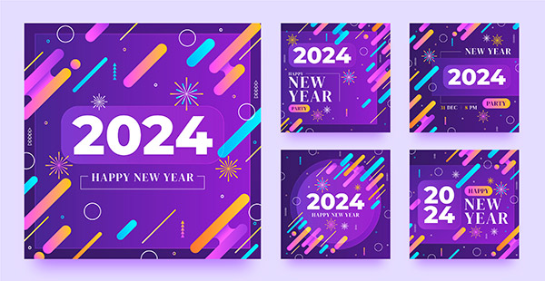 2024新年方形海报