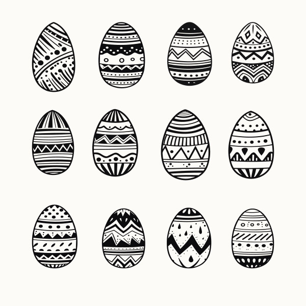 黑白复活节彩蛋