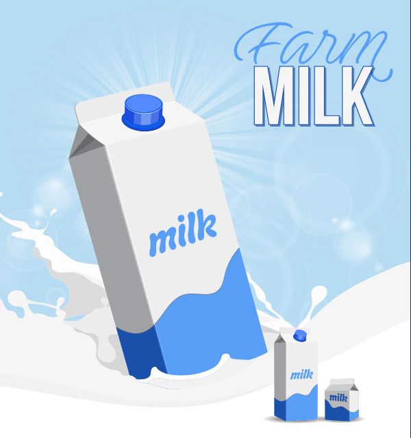 动态液体牛奶广告