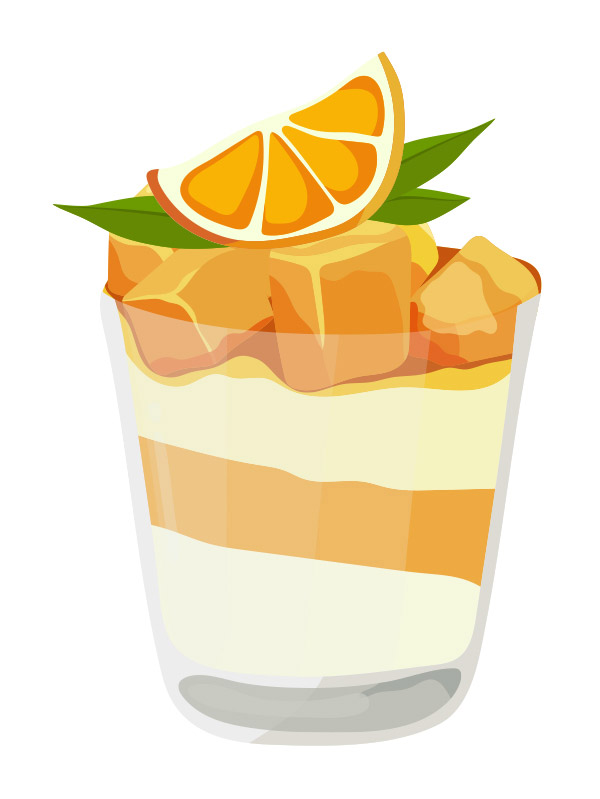 橘子布丁3d插画