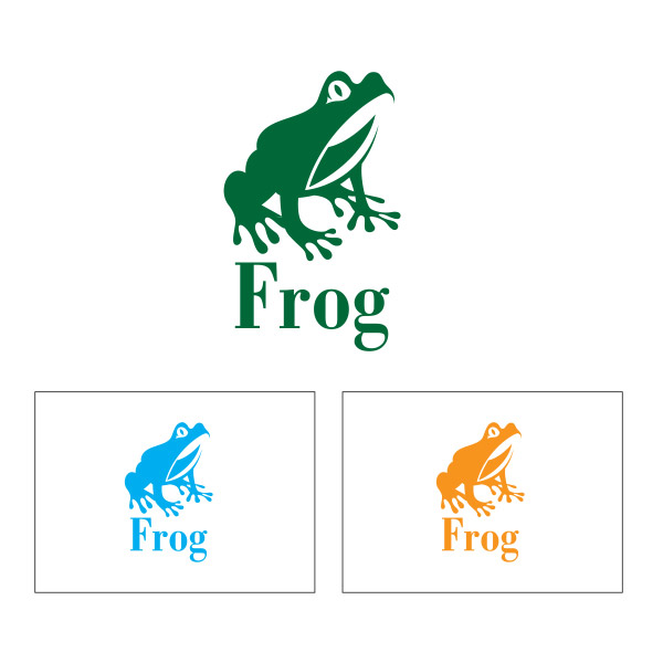 青蛙剪影logo