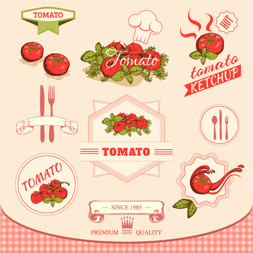 卡通番茄标签