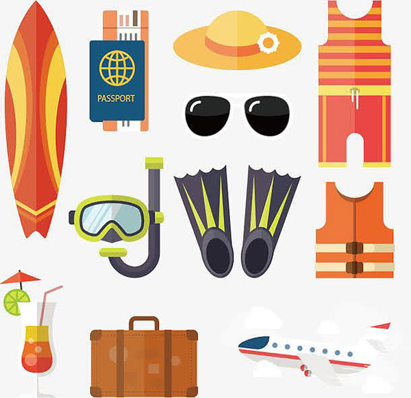 夏季出行元素