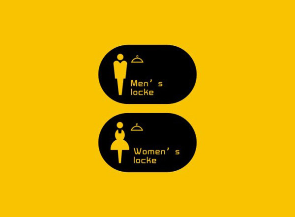 男女浴标志