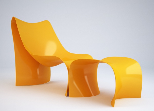 异形躺椅3D模型