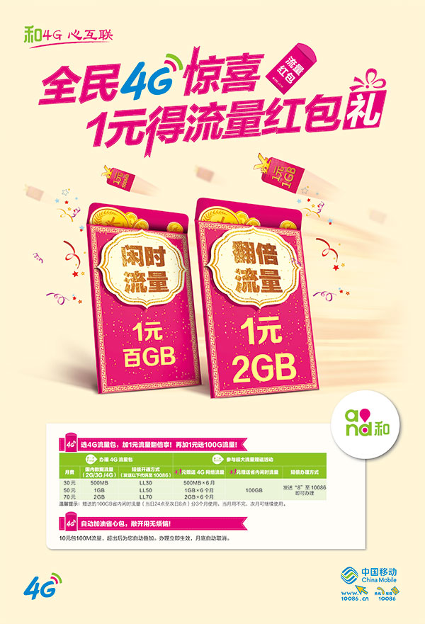 4G移动流量海报_素材中国sccnn.com