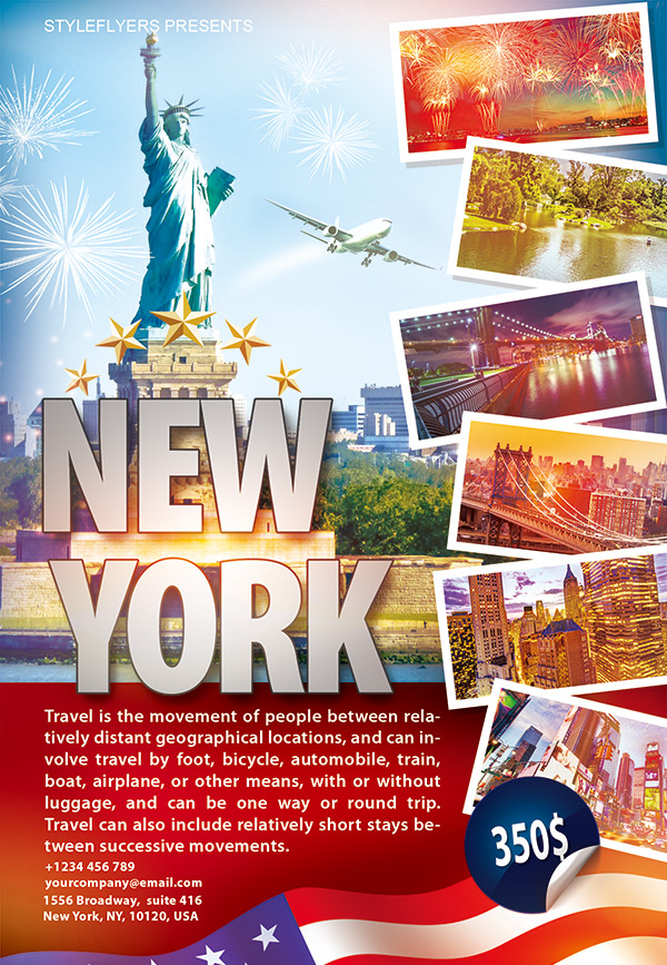 纽约旅游 海报 _素材sccnn.
