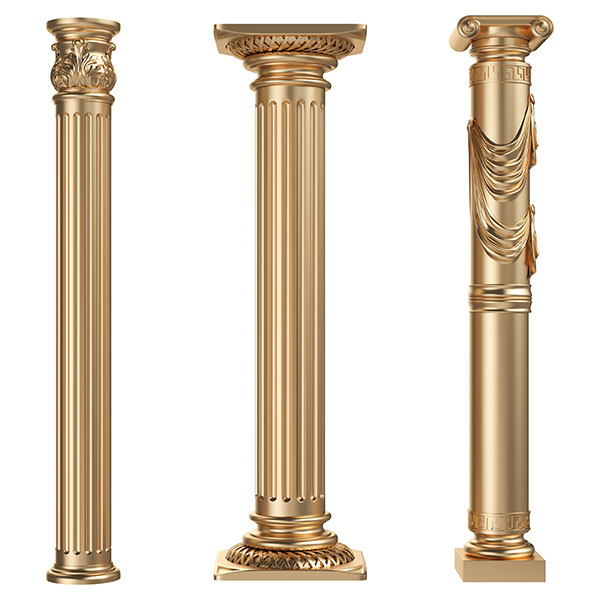 金色罗马柱子图片