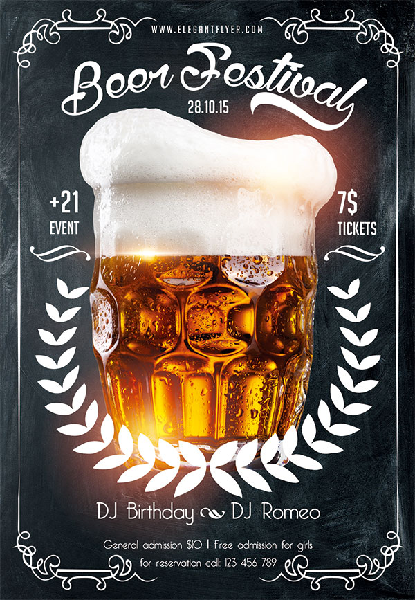 夜店啤酒主题海报