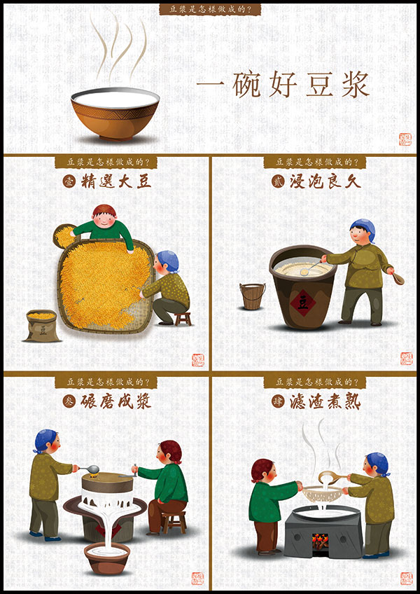 豆浆制作海报