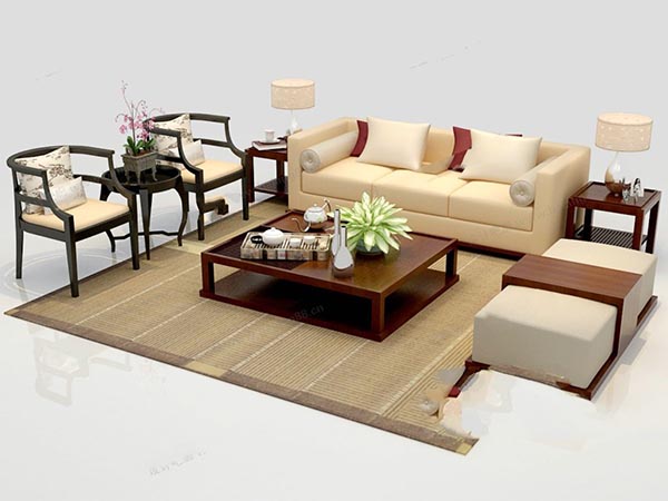 新中式沙发模型