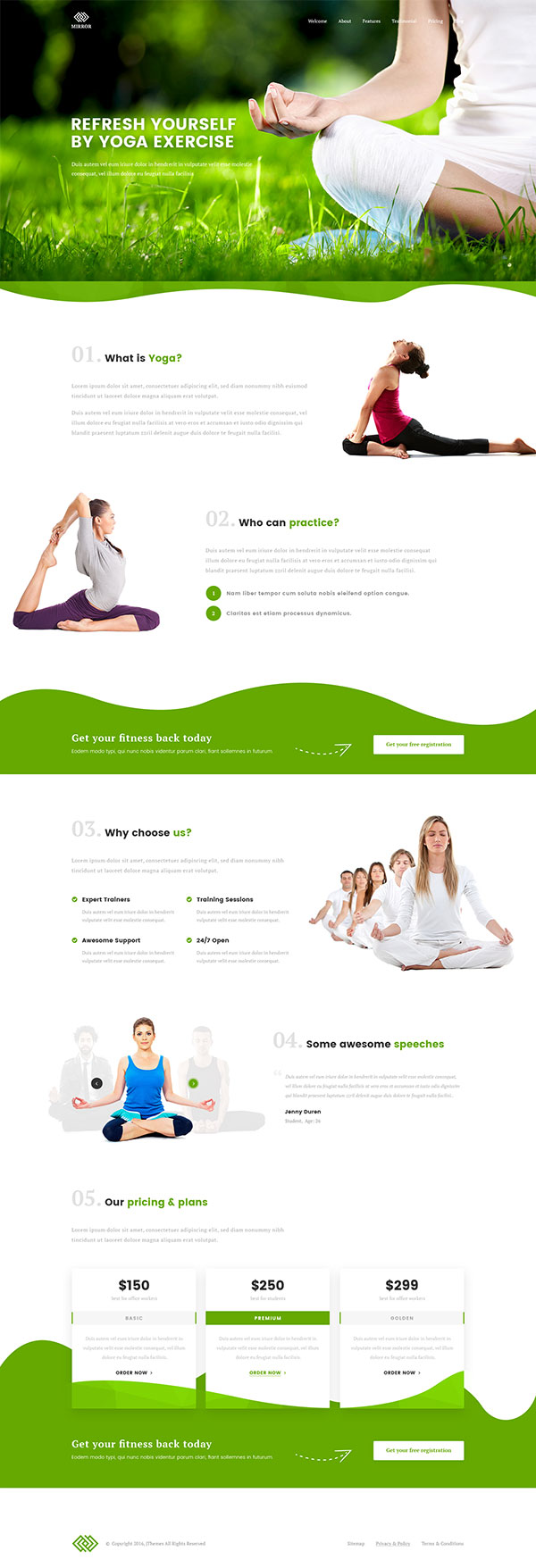 健身瑜伽网页模板