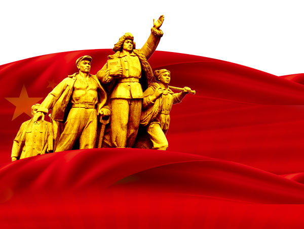 建党节革命者雕像