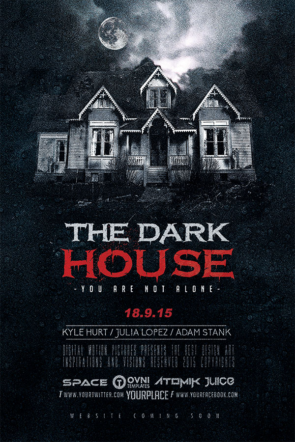 黑暗房子创意海报