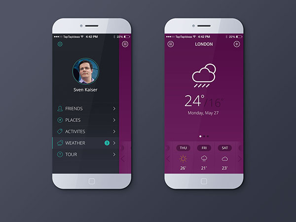 iOS7天气APP模板