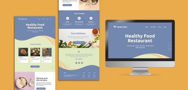 健康餐饮网页模板