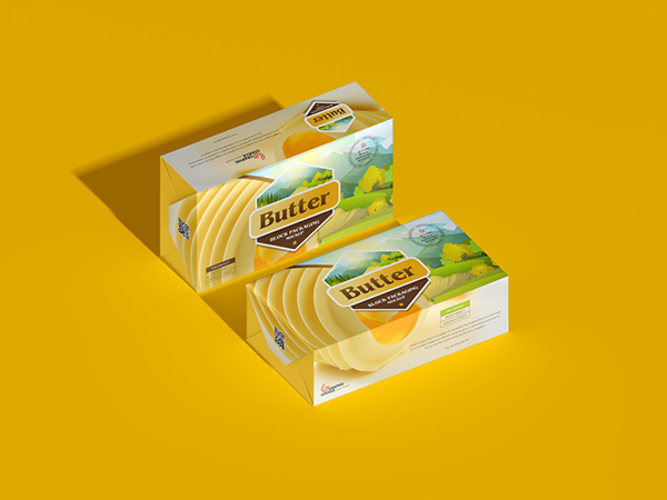 黄油块包装样机
