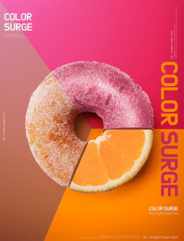 美食甜甜圈海报