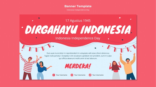 印尼独立日横幅