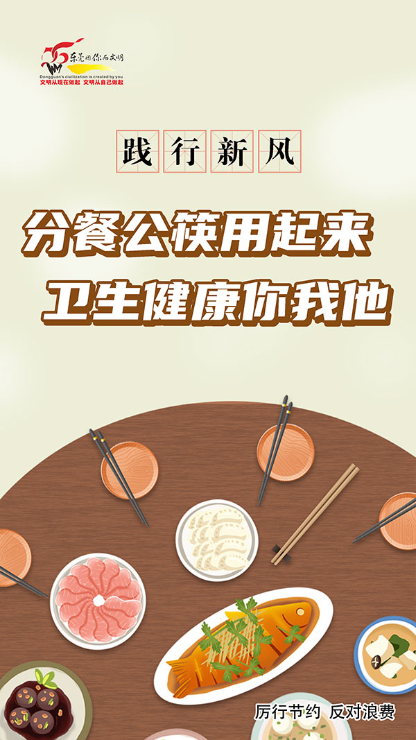 分餐公筷用起来海报