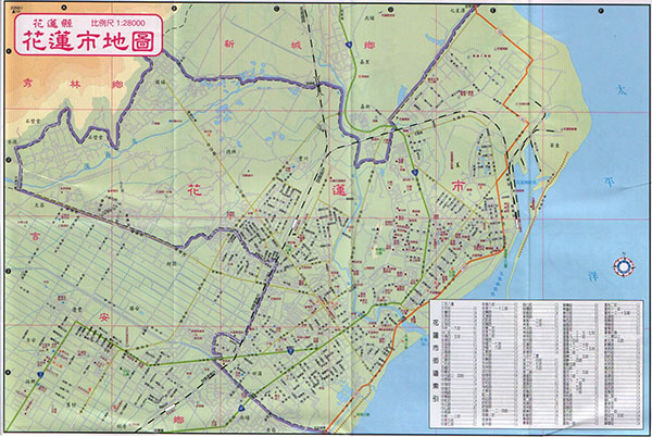 台湾花莲市地图