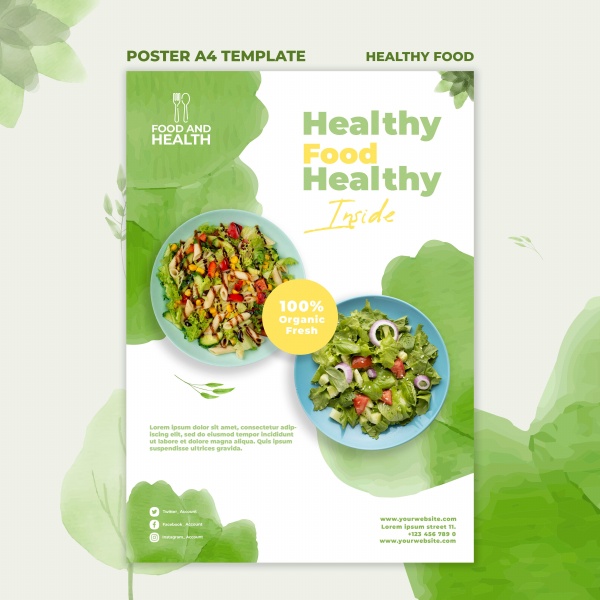 健康食品概念海报