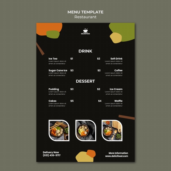 餐厅菜单模板