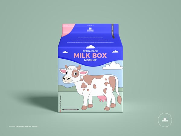 免费牛奶纸盒样机